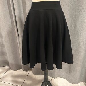 Black Circle Skirt with Pockets